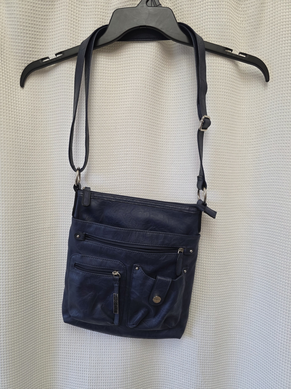 Rosetti Navy Crossbody with Silver Logo Plate